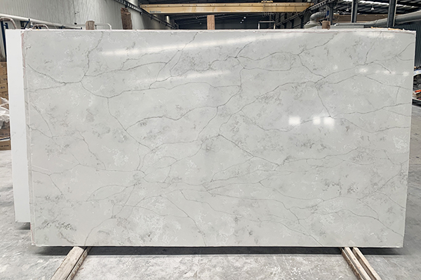 superficie de hormigón cuarzo blanco de Carrara