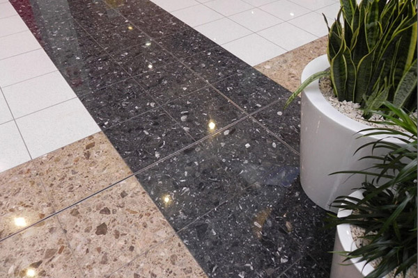 Engineered marble tiles flooring
