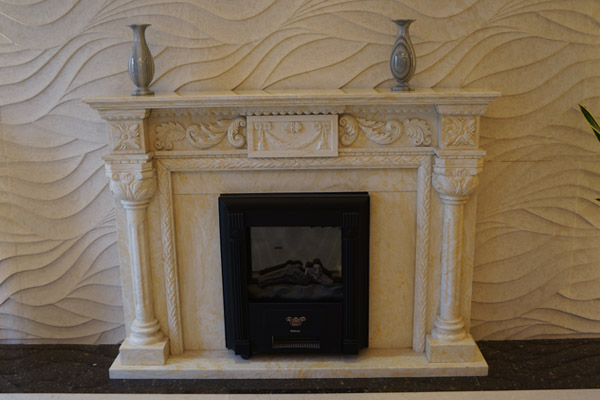 Fireplace fabrication marble