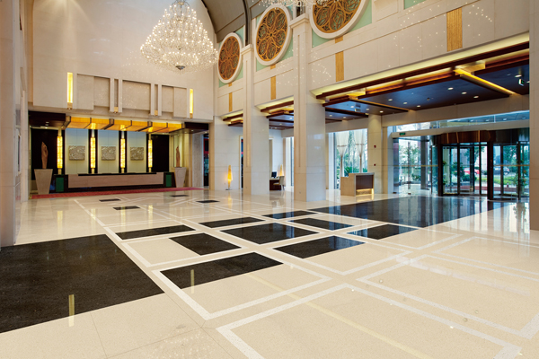 Hotel floor engineering tiles