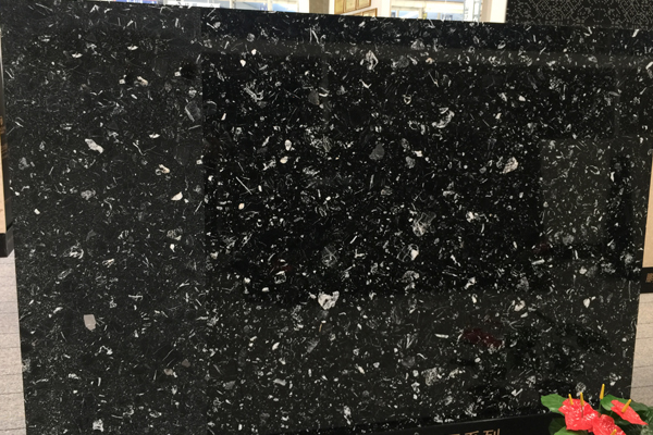 Big slab black marble stone 