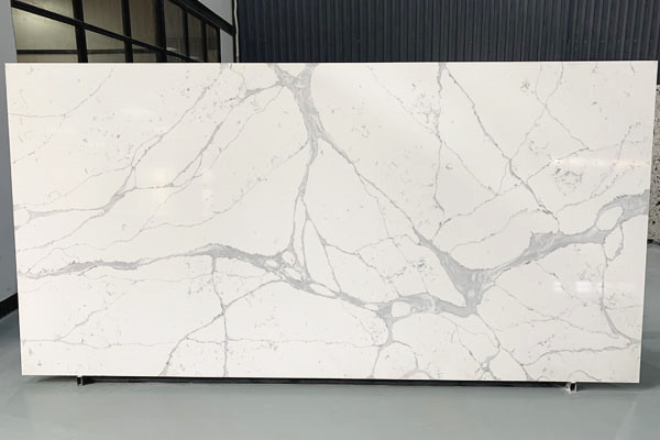 natural marble looking quartz top 