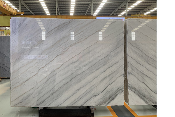 straight line white natural marble 