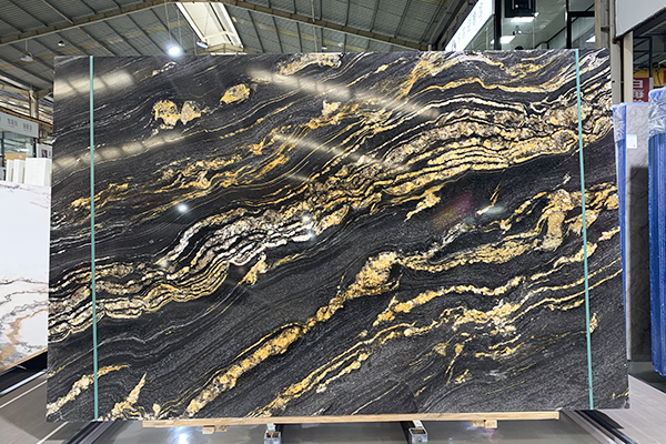 luxury golden vein granite slab 
