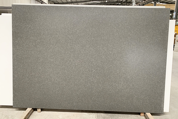 grey quartz slab with white veins