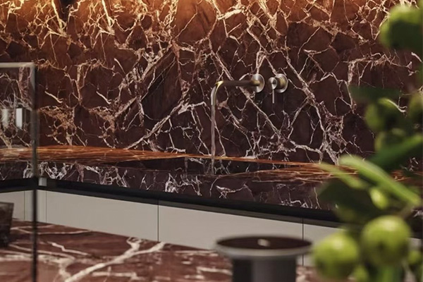 red marble big slab cost 