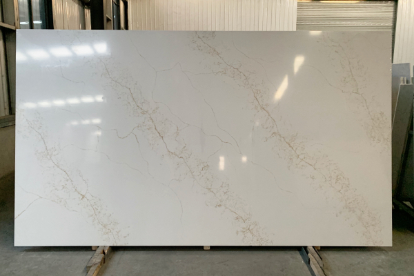 luxury gold quartz slab 