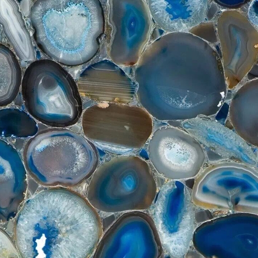 ágata azul piedra semipreciosa