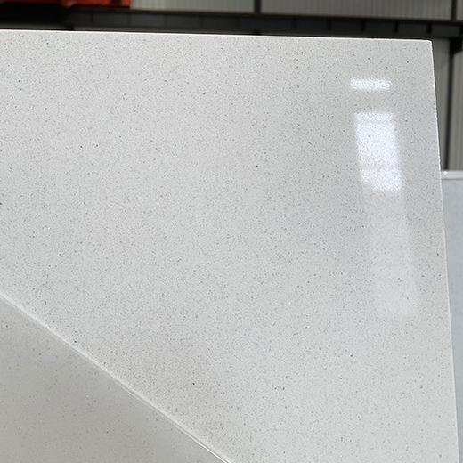 Small mirror pure white quartz slab countertop